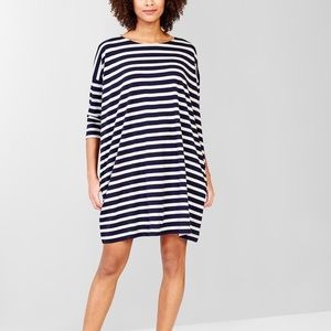 GAP Striped Knit Relaxed T-shirt Dress